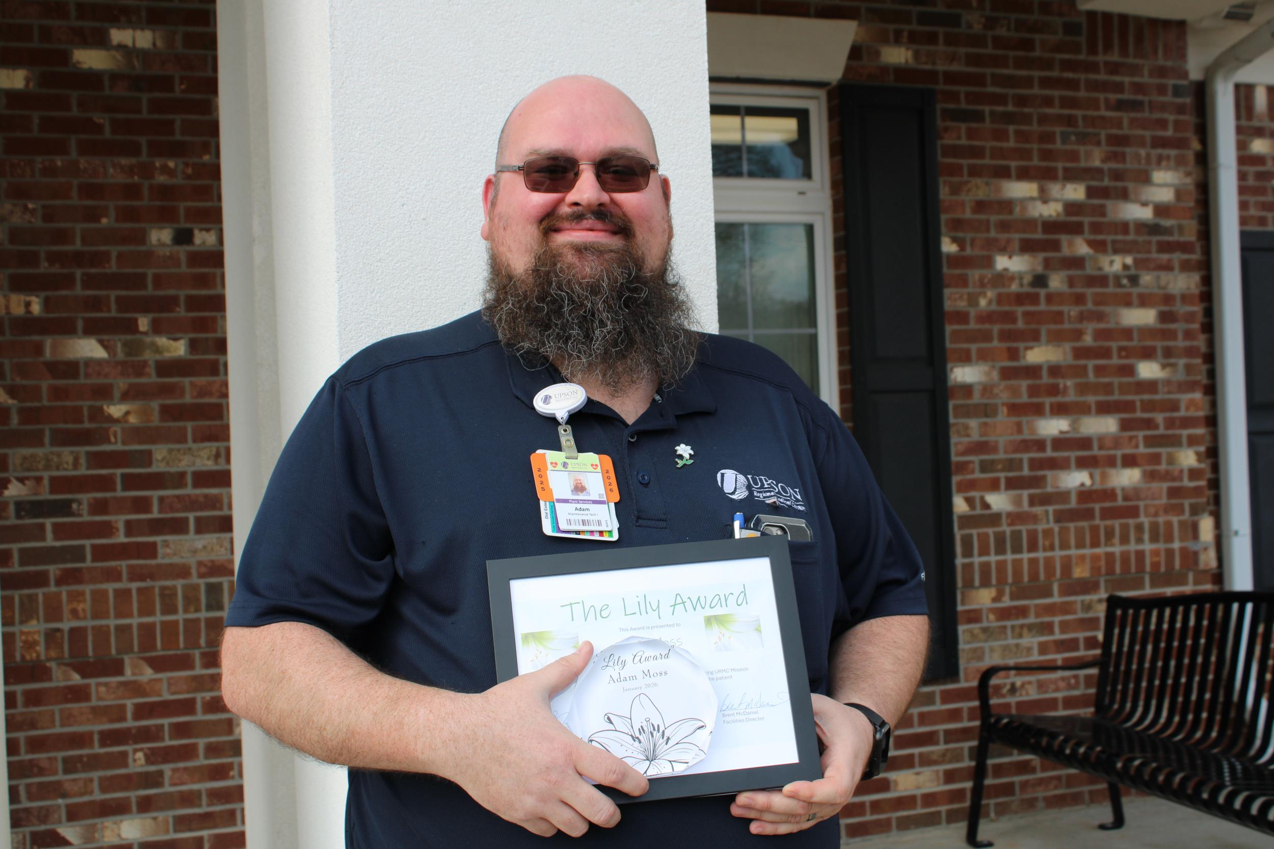 Photo for Upson Regional Medical Center Honors Adam Moss with the LILY Award