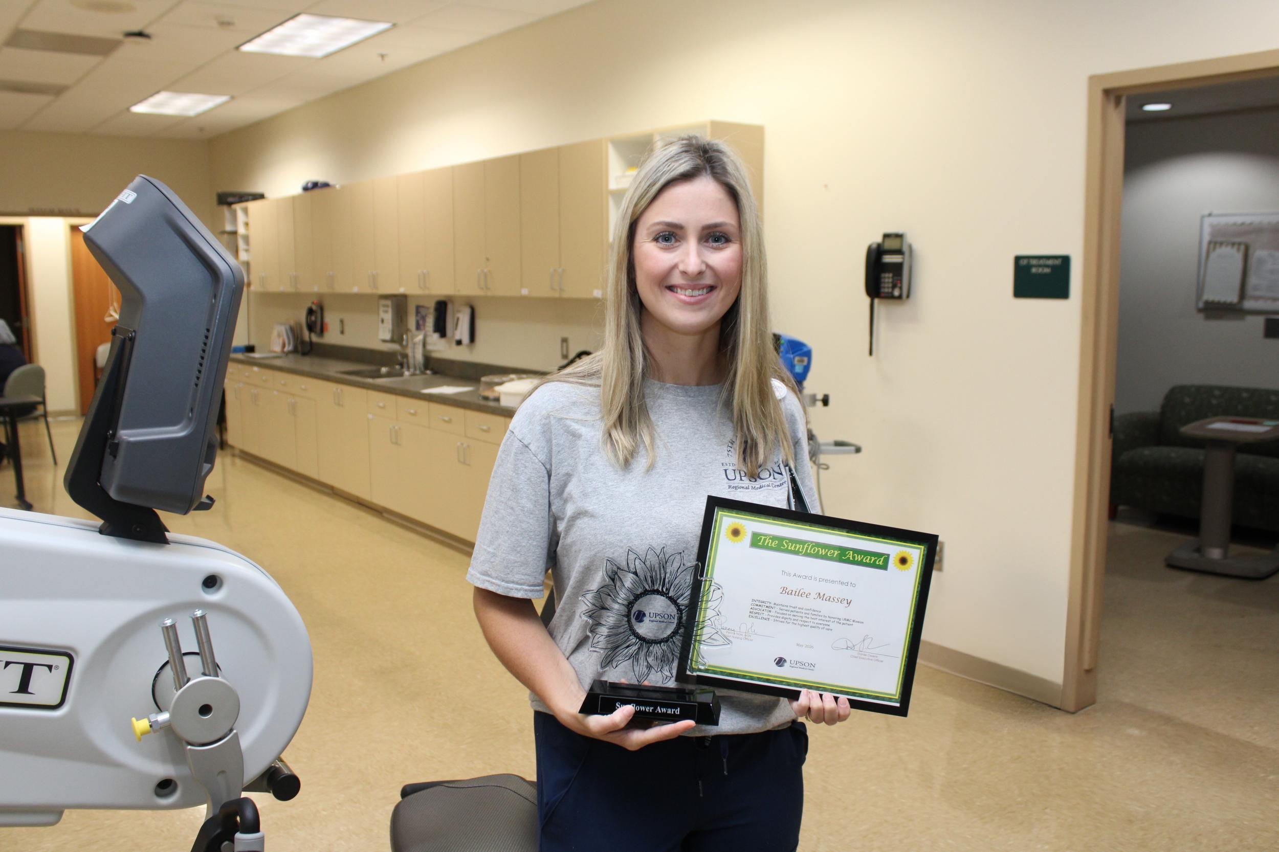 Click to Read Upson Regional Medical Center Honors Bailee Massey with the Sunflower Award Photo for Upson Regional Medical Center Honors Bailee Massey with the Sunflower Award