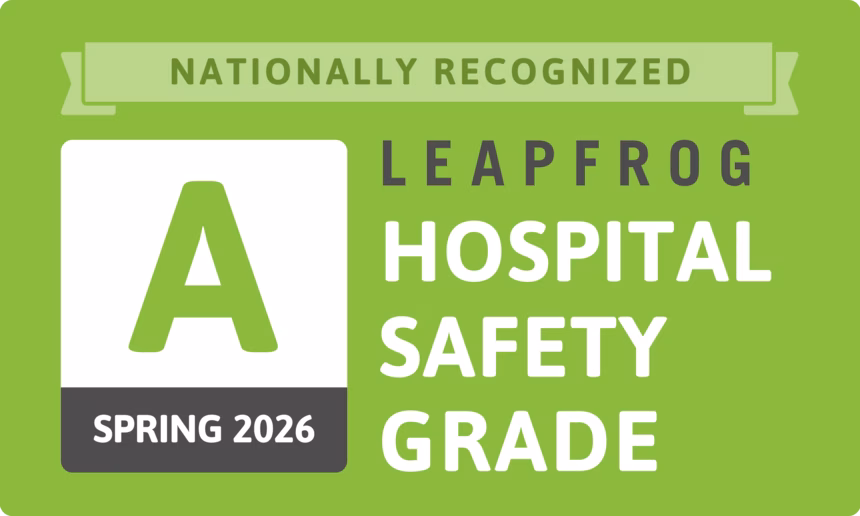 Leapfrog Group badge for Hospital Safety Grade