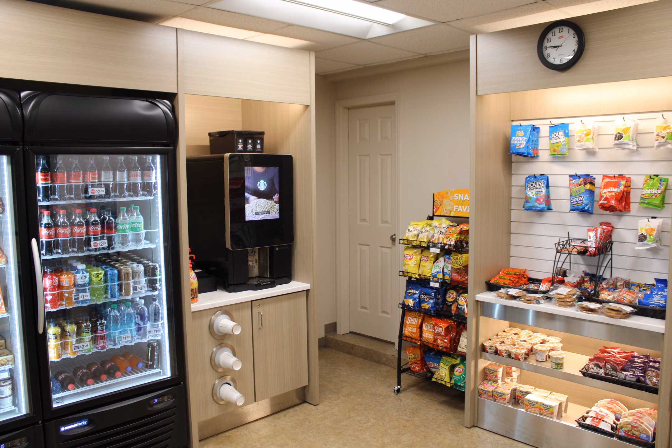 Staff enjoy meals in the hospital cafeteria